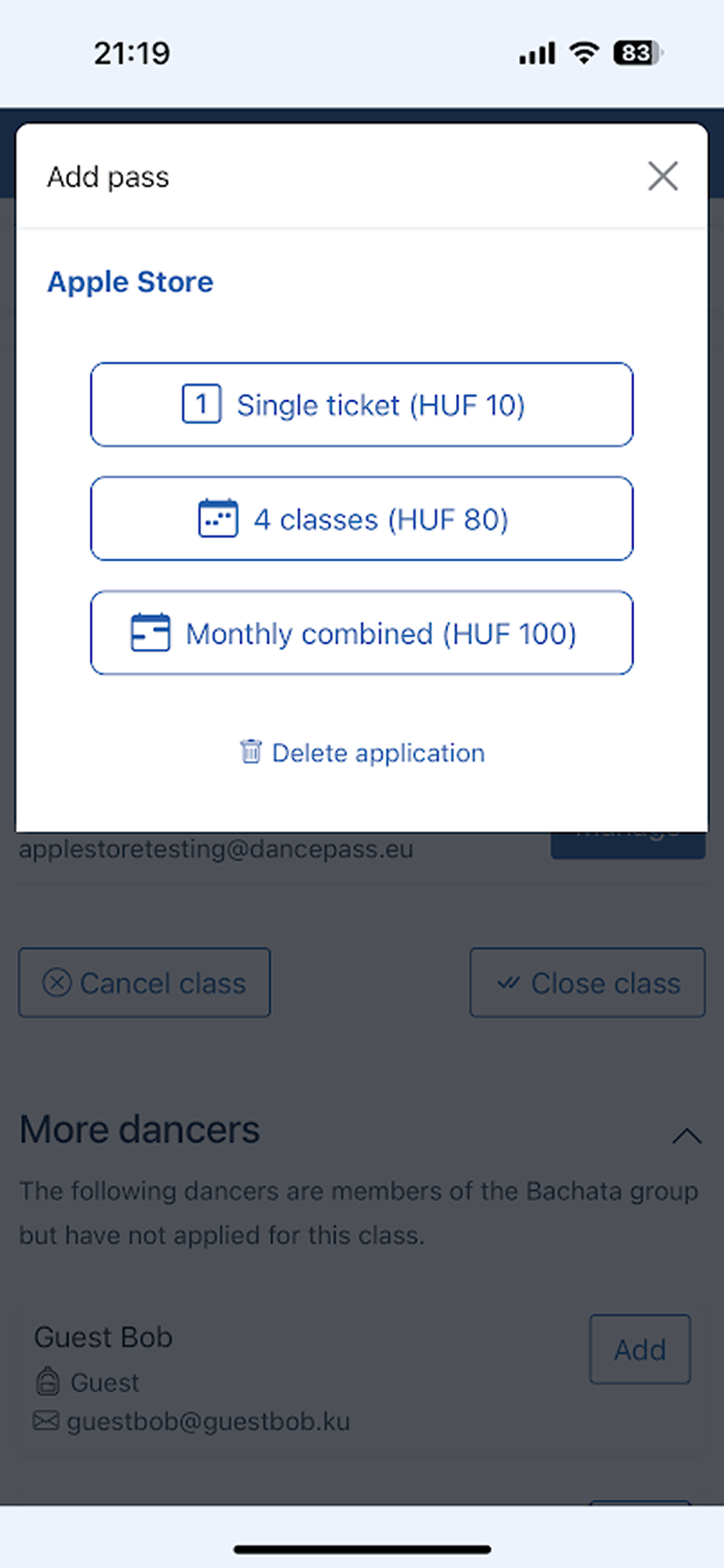 DancePass: Classes & Events