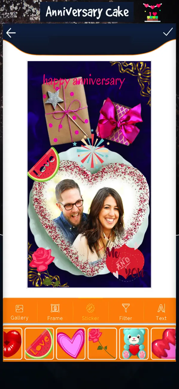 Screenshot #1 pour Photo Cake - Anniversary Cake