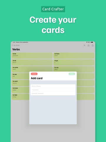 FlashCards - learn languages iPad screenshot