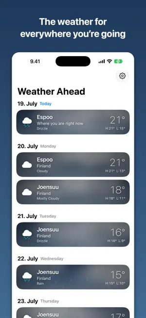 Weather Ahead: Trip Forecast screenshot 1