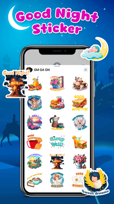 Good Morning & Night Stickers Screenshot