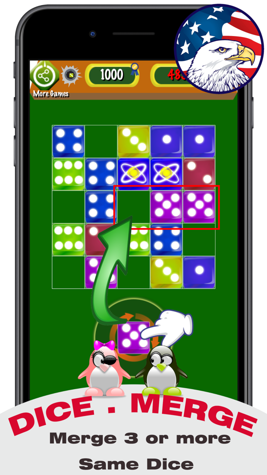 #1. Dice Merge Game – Fun 7 Dice (iOS) By: nguyen duc toan