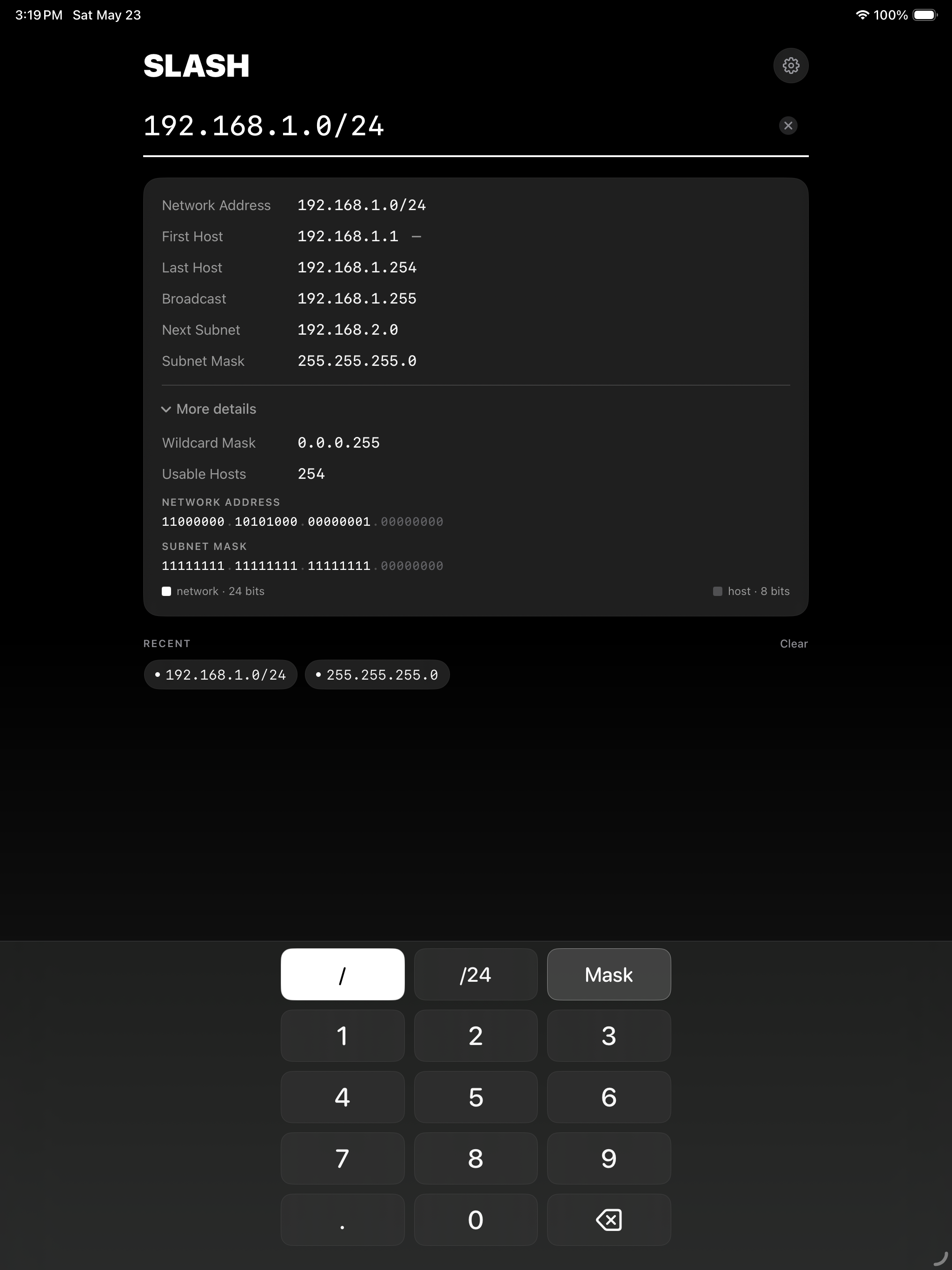 Slash - Subnet Calculator