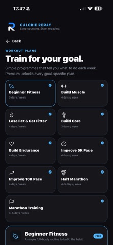 Calorie Repay Screenshot 10 of 10