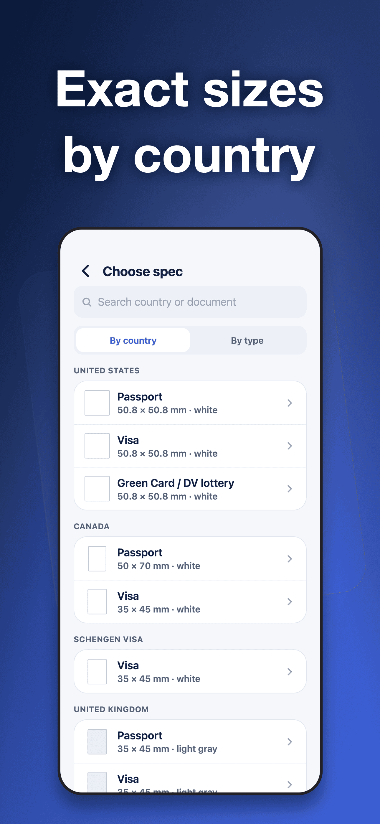 Passport Photo: ID Sizes screenshot 2