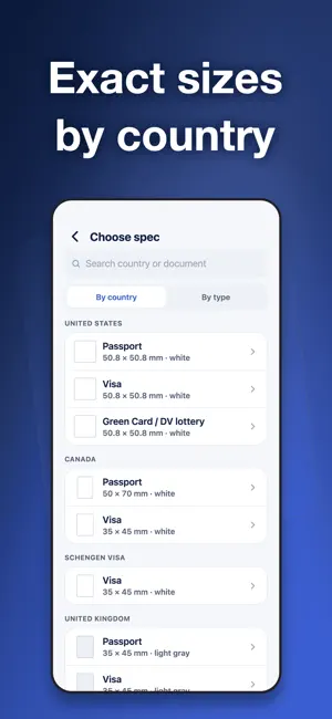 Passport Photo: ID Sizes screenshot 2