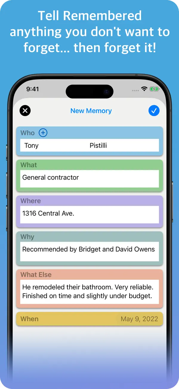 #2. Remembered: Back Up Your Brain (iOS) Podle: Michael Gruenthal