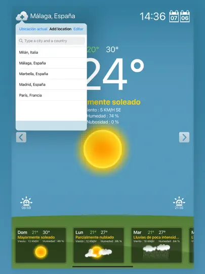 Captura de pantalla de El Tiempo Para IPad! en iPhone 3