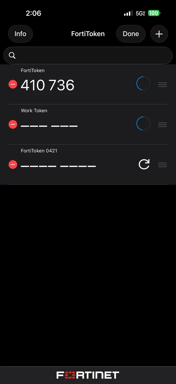 Screenshot #2 pour FortiToken Mobile