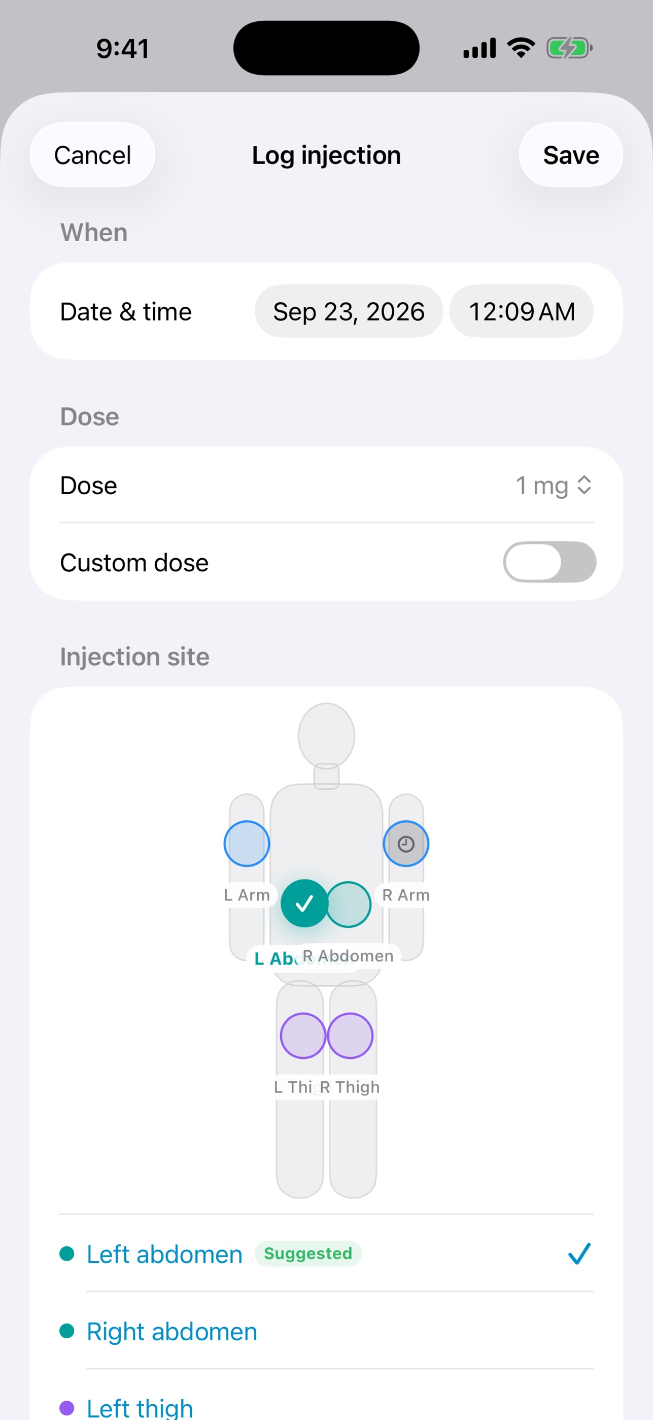 Screenshot 2 of GLP Buddy: GLP-1 Tracker