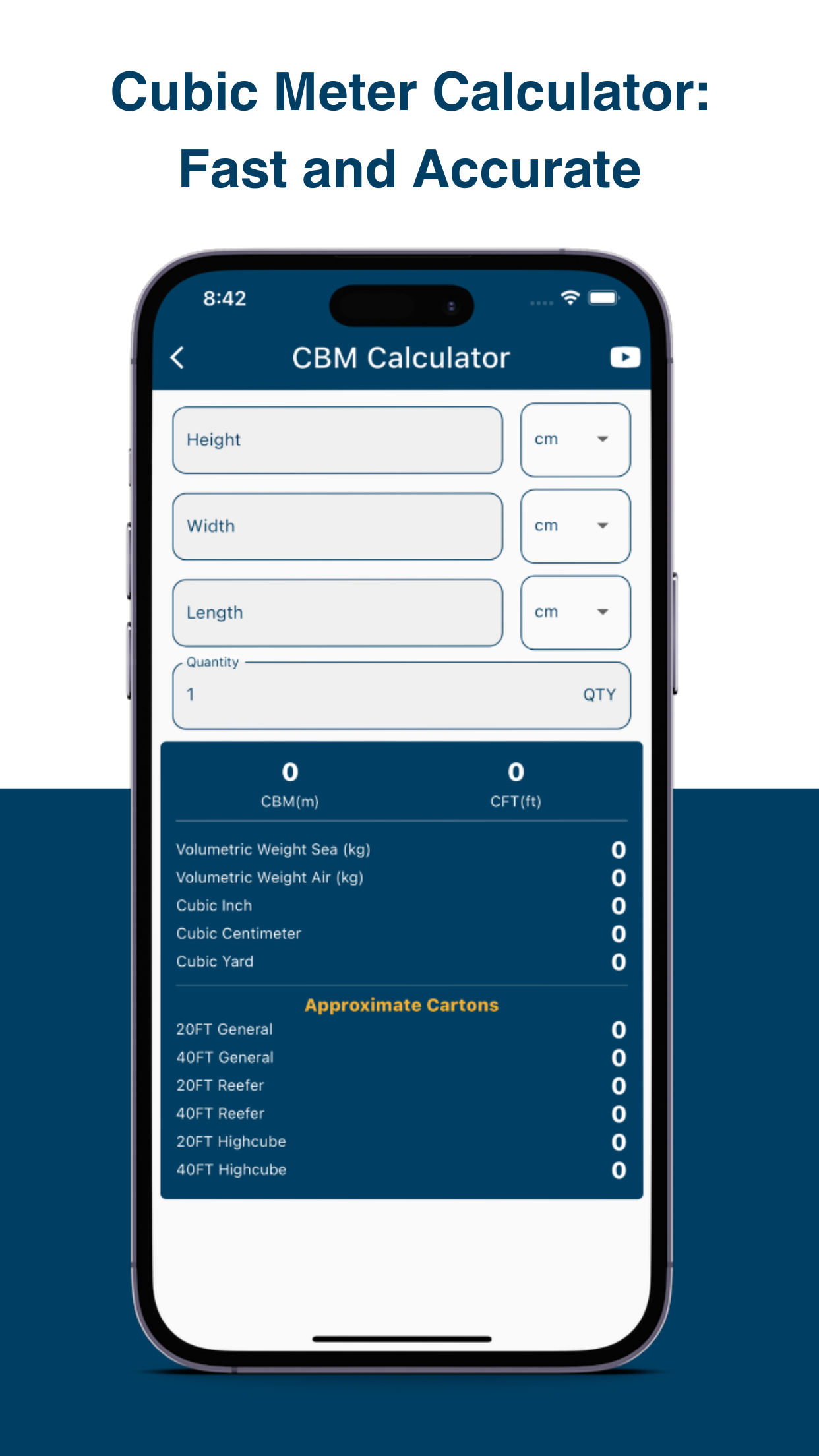 CBM Calculator - Cubic Meter