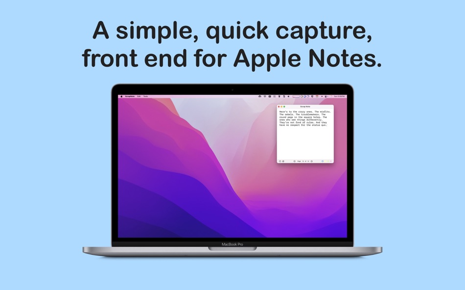 #1. Quick Scrap Note (macOS) 来自: Fong Yee Long