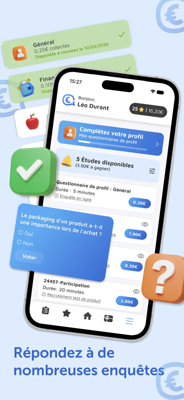 Screenshot #1 pour Avis Panel – Sondages & gains