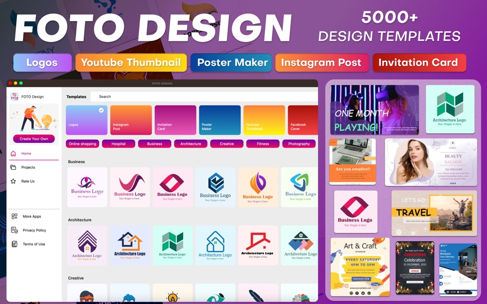 #1. Foto Design - Thumbnail Maker (macOS) 由: Muhammad Younas