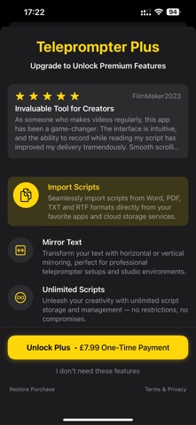 Teleprompter — Video & Mirror screenshot