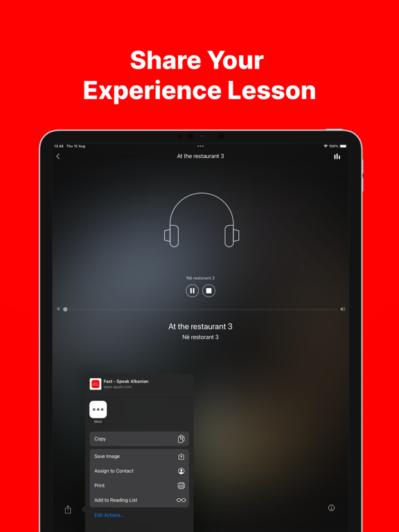 Fast - Speak Albanian iPad screenshot 4 - Education app