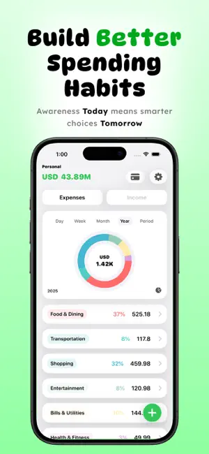 Expense Tracker budget app screenshot 2