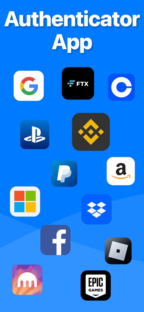 Authenticator · - L'application présente une intégration transparente avec un large éventail de plateformes et la reconnaissance automatique des icônes de service.