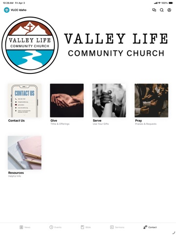 Valley Life Community Church iPad screenshot
