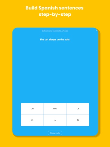 Spanish Grammar – Espanido iPad screenshot
