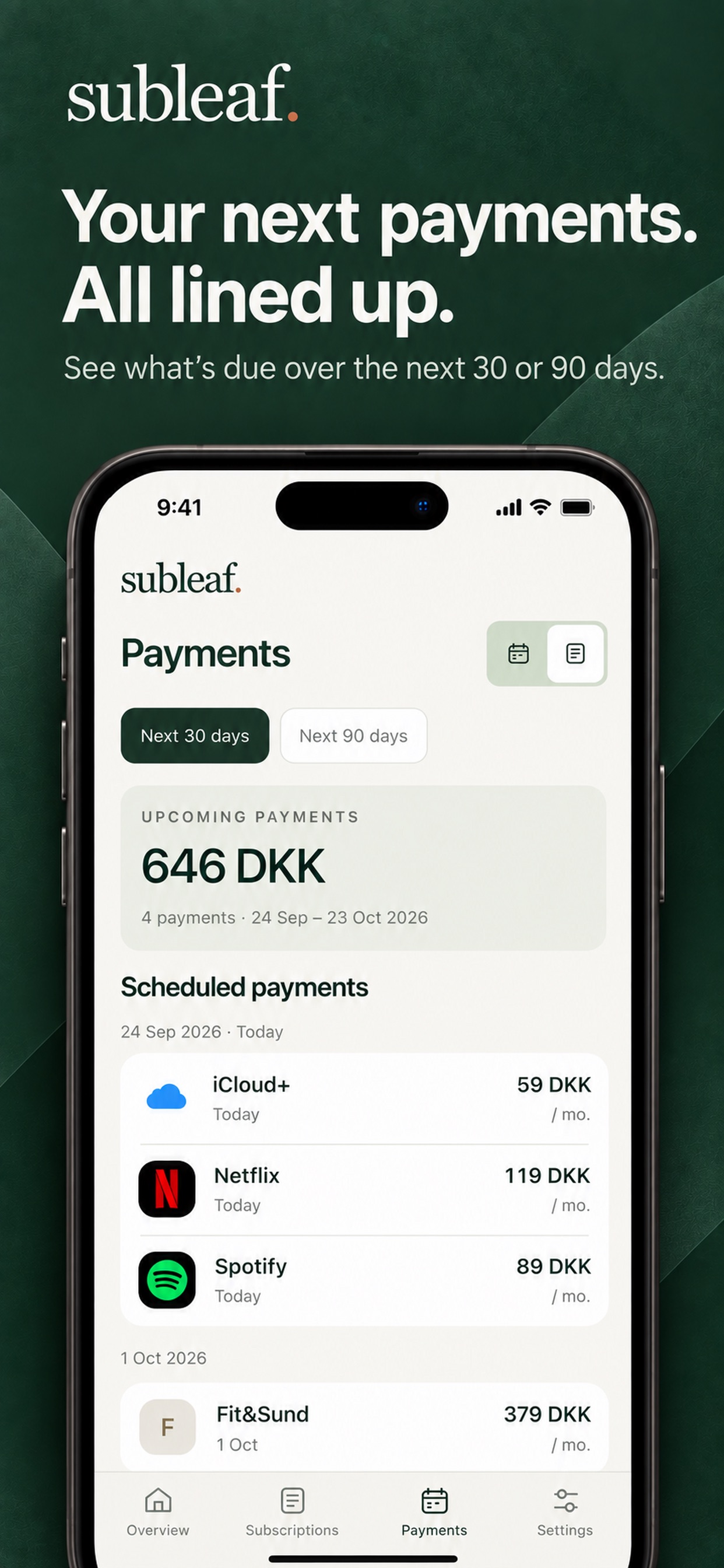 Screenshot 4 of Subleaf: Subscription Tracker