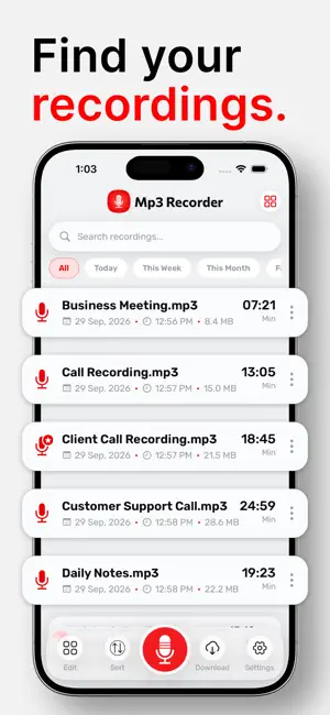 Voice Recorder:Mp3 Audio Memo screenshot 2