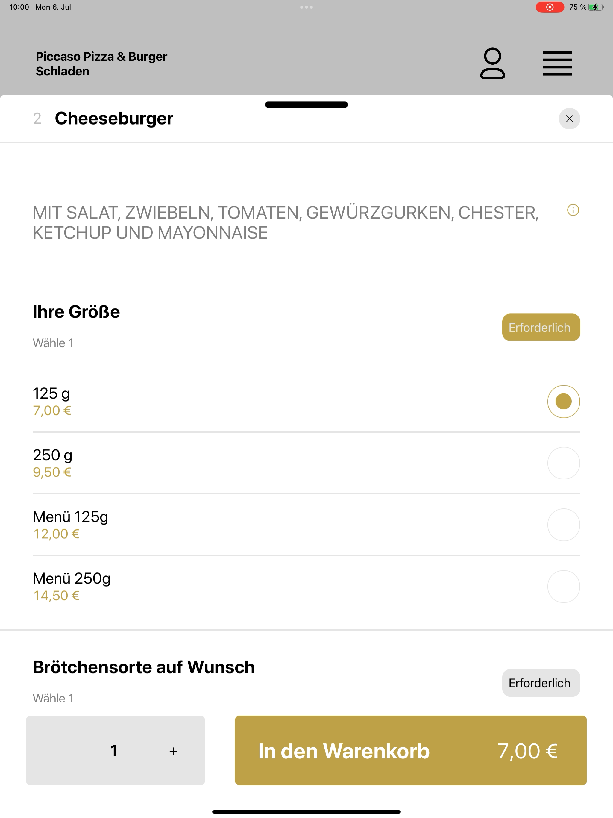 Piccaso Pizza Burger Schladen screenshot 16