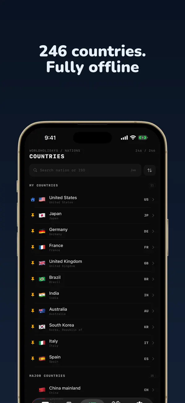 #3. World Holidays: 246 Nations (iOS) De: KeiK LLC