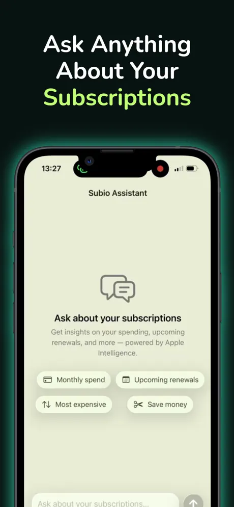 Subio: Manage Subscriptions 订阅管理追踪器应用截图
