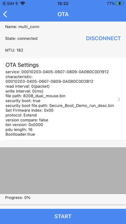 #3. TelinkBleOTA (iOS) 由: Telink Micro LLC