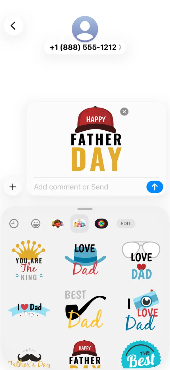 Screenshot #3 pour Father's Day Stickers & Quotes
