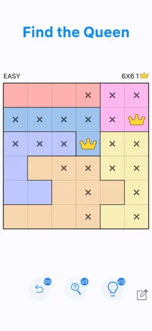 Queens: Grid Logic Puzzle screenshot 1