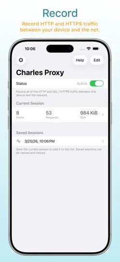 Charles Proxy iPhone Ekran Görüntüsü 2
