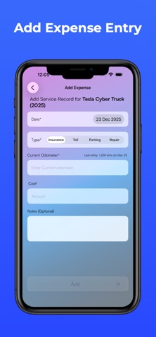 Auto Expense & Mileage Tracker iPhone screenshot