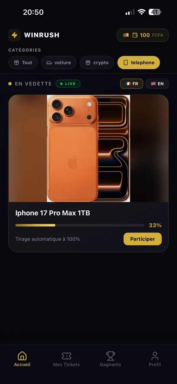 Screenshot #3 pour WINRUSH: Tentez votre chance
