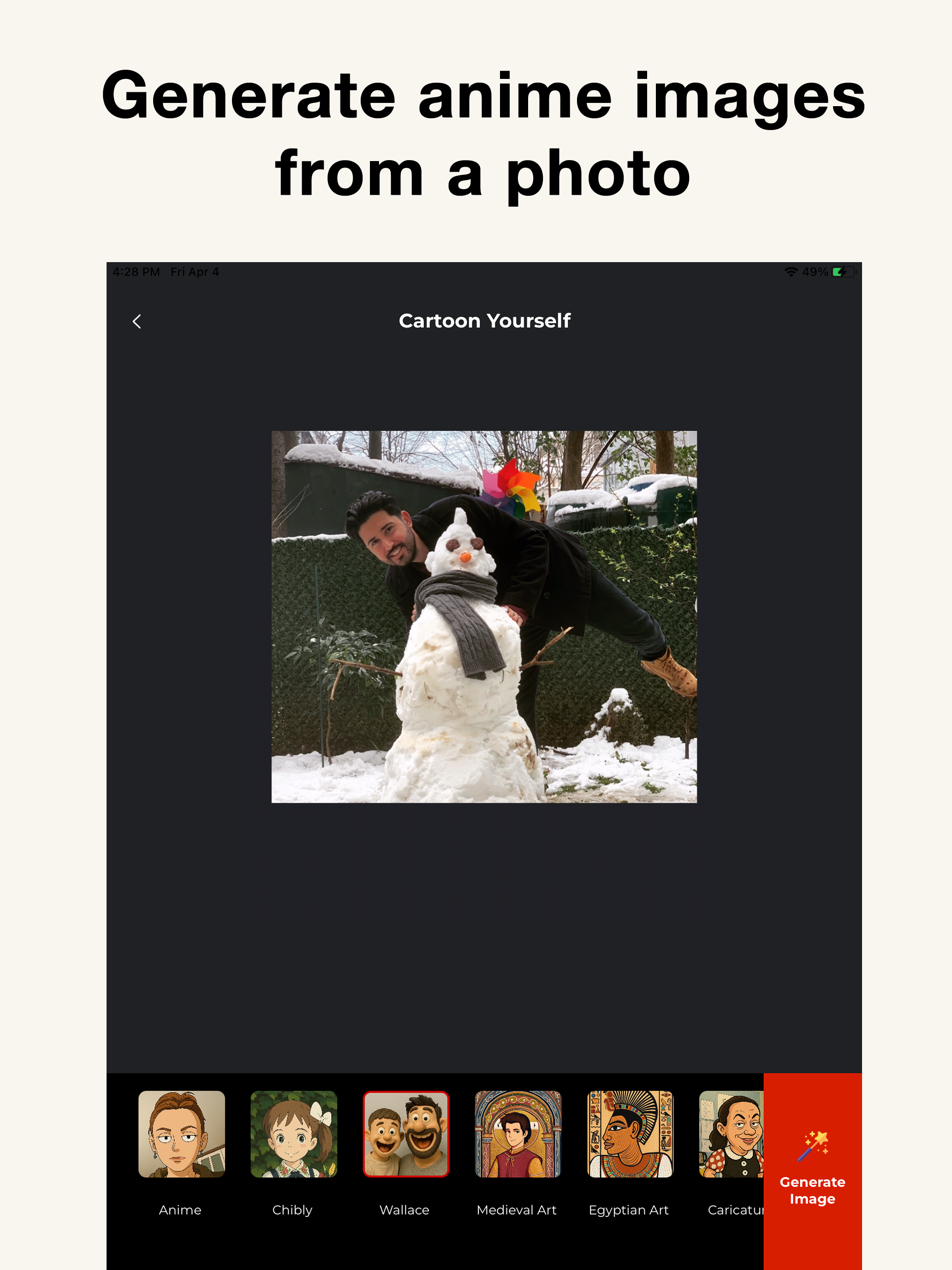 Cartoon Yourself: AI Photo