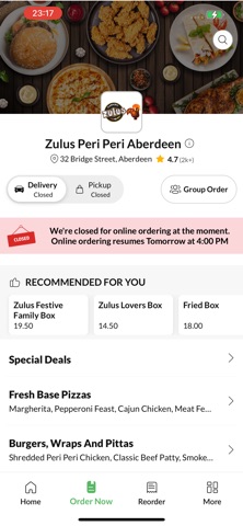 Zulus Peri Peri Aberdeen. Screenshot 2 of 4