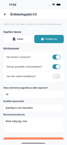ResQ animal adoption iPhone screenshot