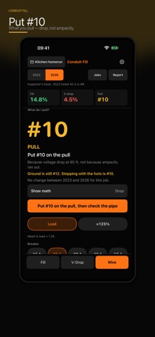 Conduit Fill: NEC Calculator iPhone screenshot