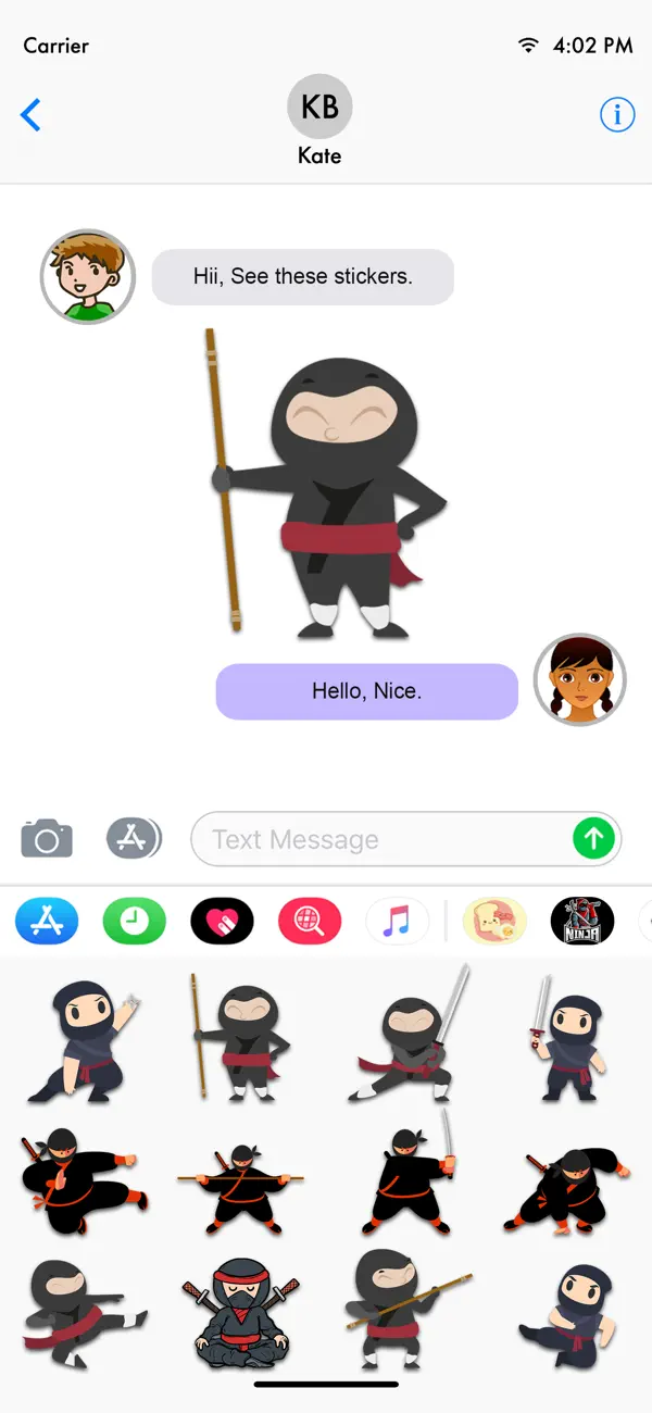 Screenshot #3 pour Little Ninja Stickers