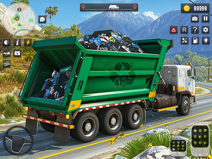 Garbage Truck Trash Cleaner 3d