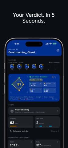 Sentinel: Air Force Fitness iPhone screenshot