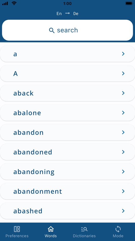 English German Dictionary EnDe - 1.0.3 - (iOS)