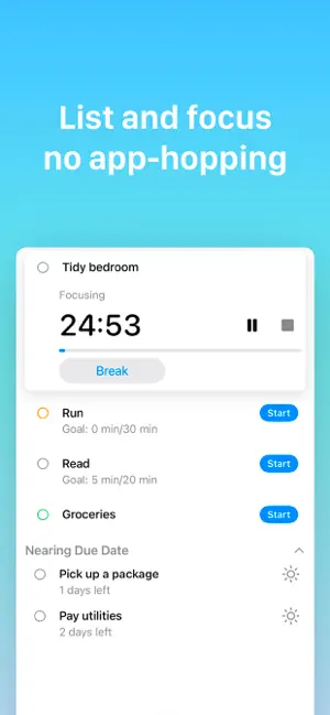 Queue Focus: Tasks One by One screenshot 1