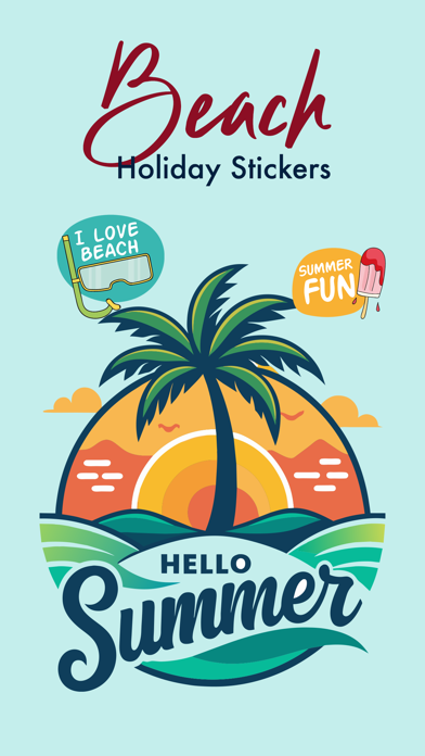 Screenshot #1 pour Beach Holiday Stickers Pack