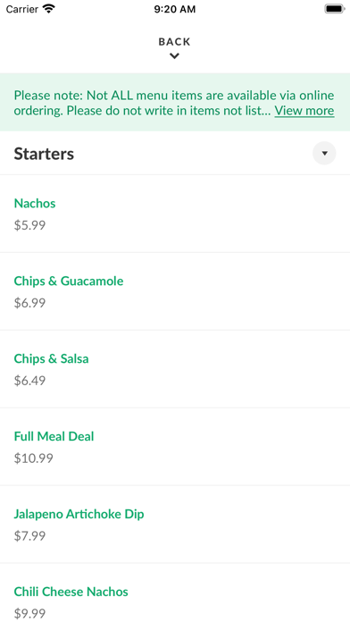 Artichoke Sandwich Bar Screenshot