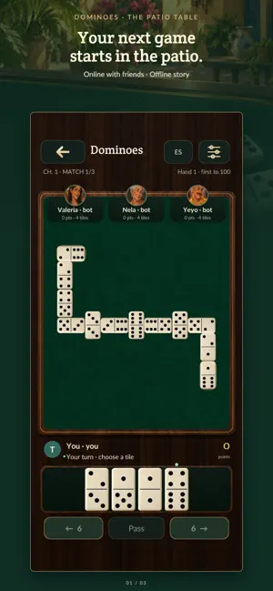 Dominoes Patio: Online screenshot 1