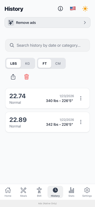 Offline BMI & Calorie Tracker Screenshot 3 of 10