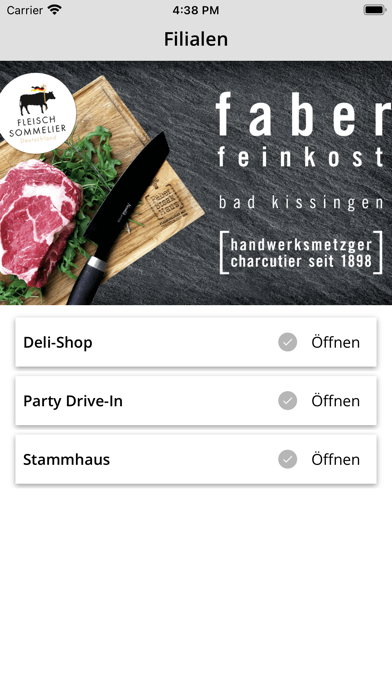 Faber BestellApp Screenshot