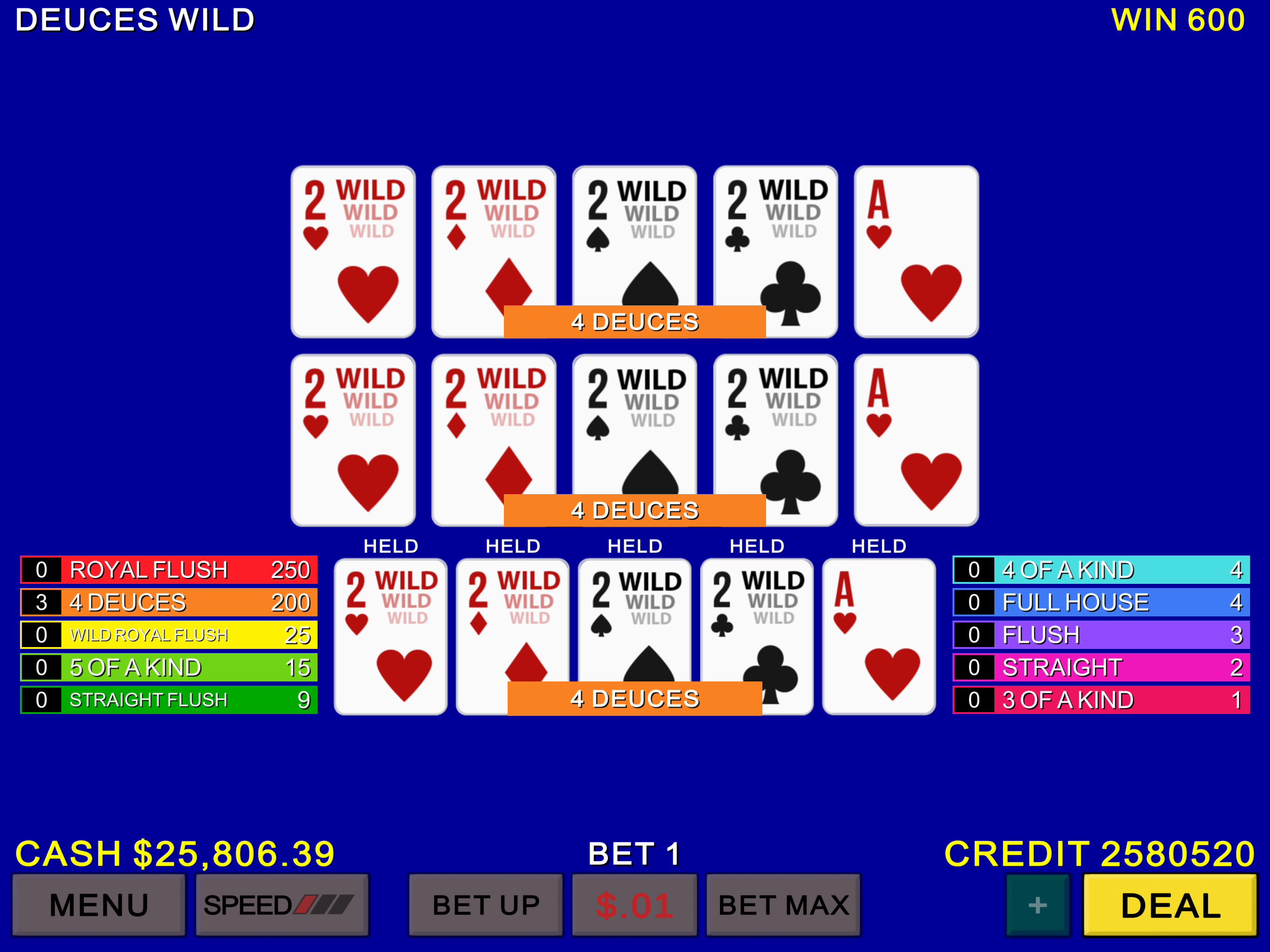Multi Video Poker Casino screenshot 6